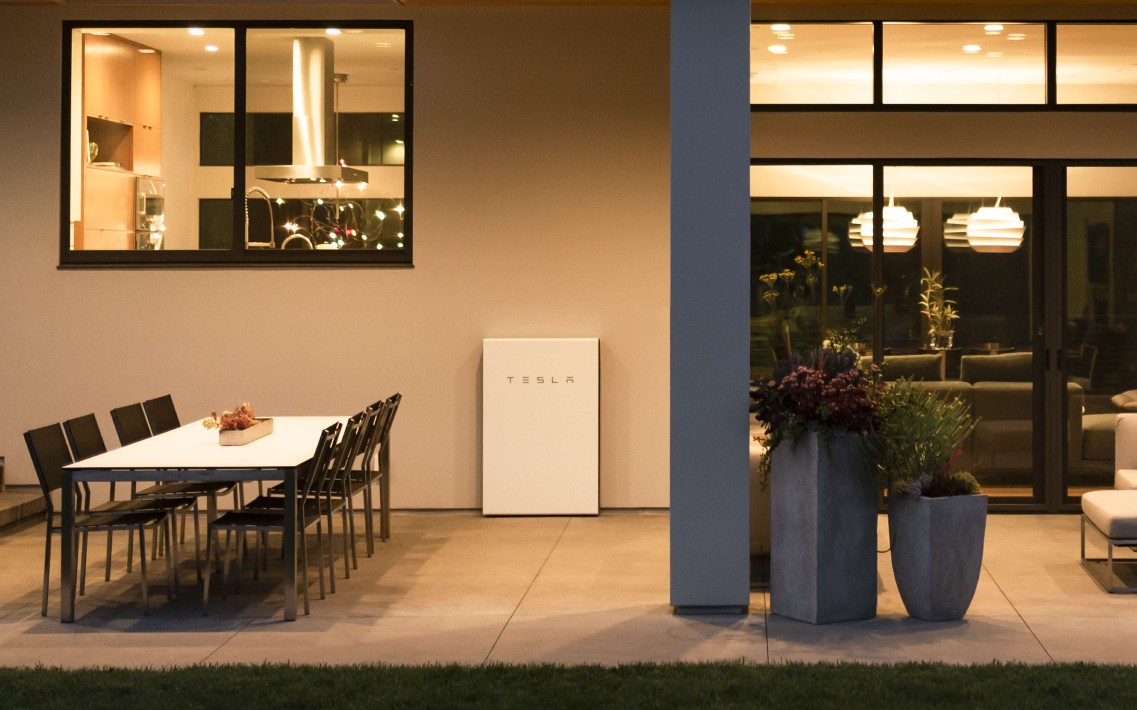 indoor view of a home with tesla powerall