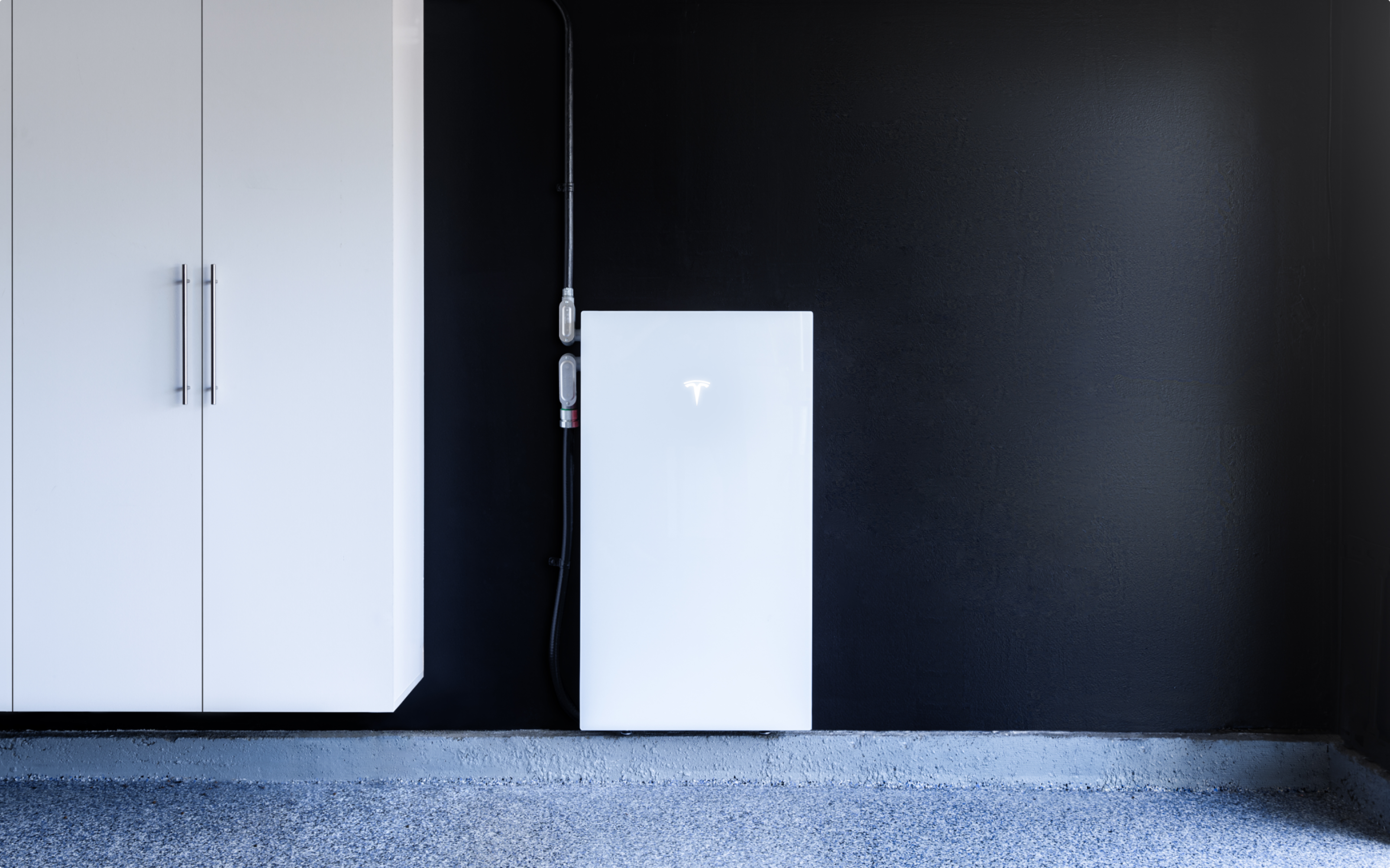 powerwall on the side of home