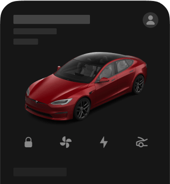 Tesla mobile application on phone