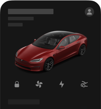 Tesla mobile application on phone
