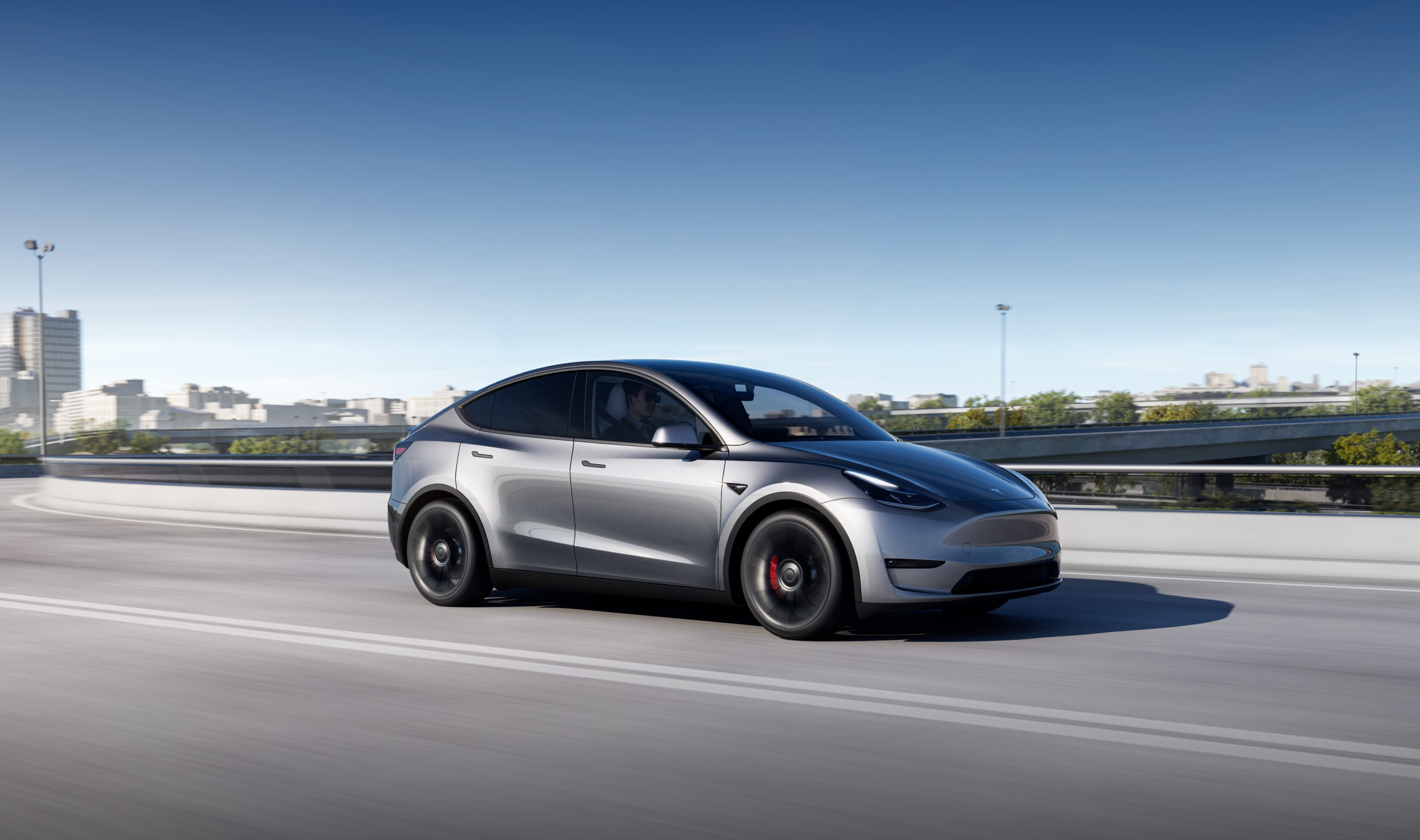 Quicksilver Model Y driving down a highway