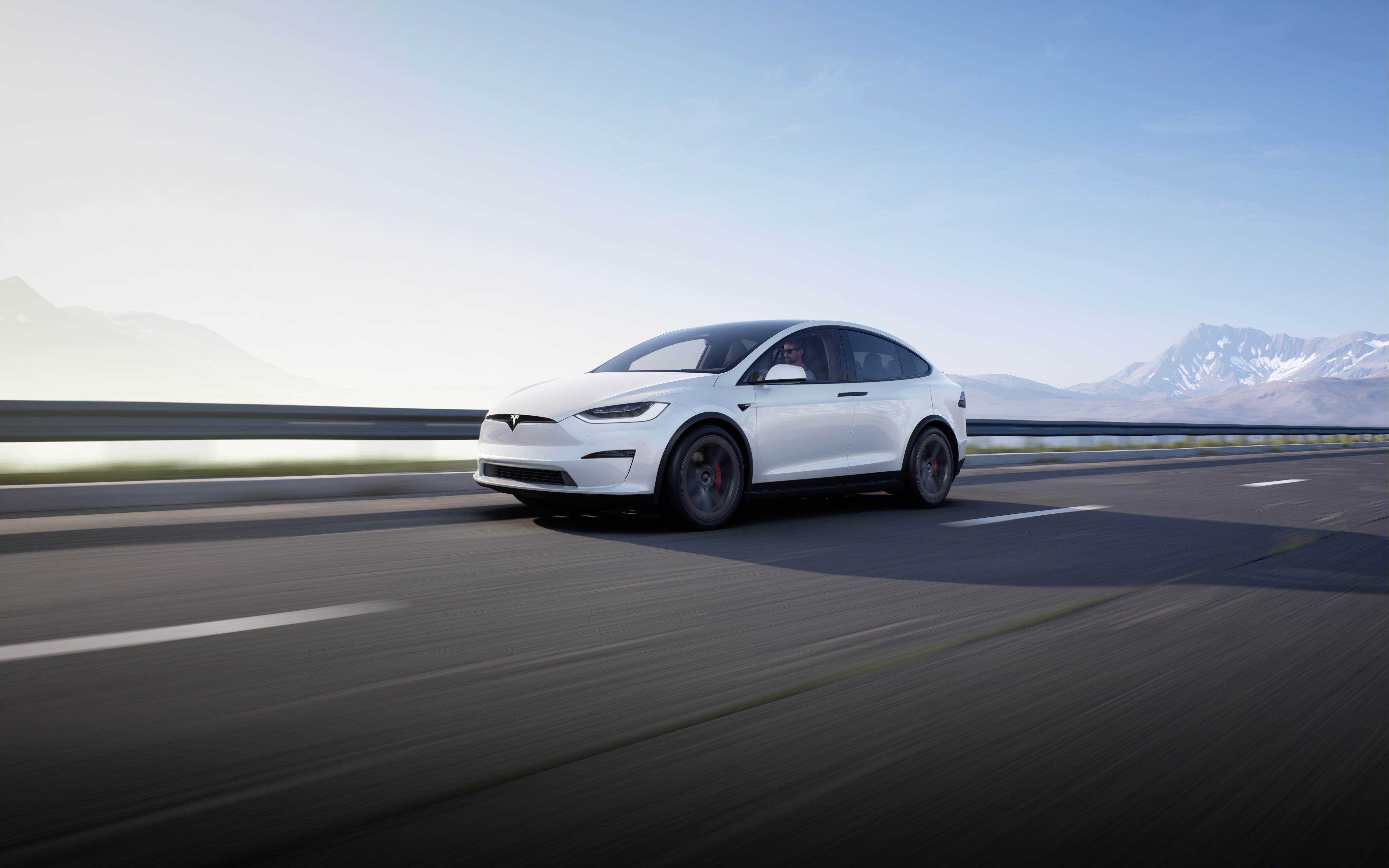 Model X accelerating down a highway