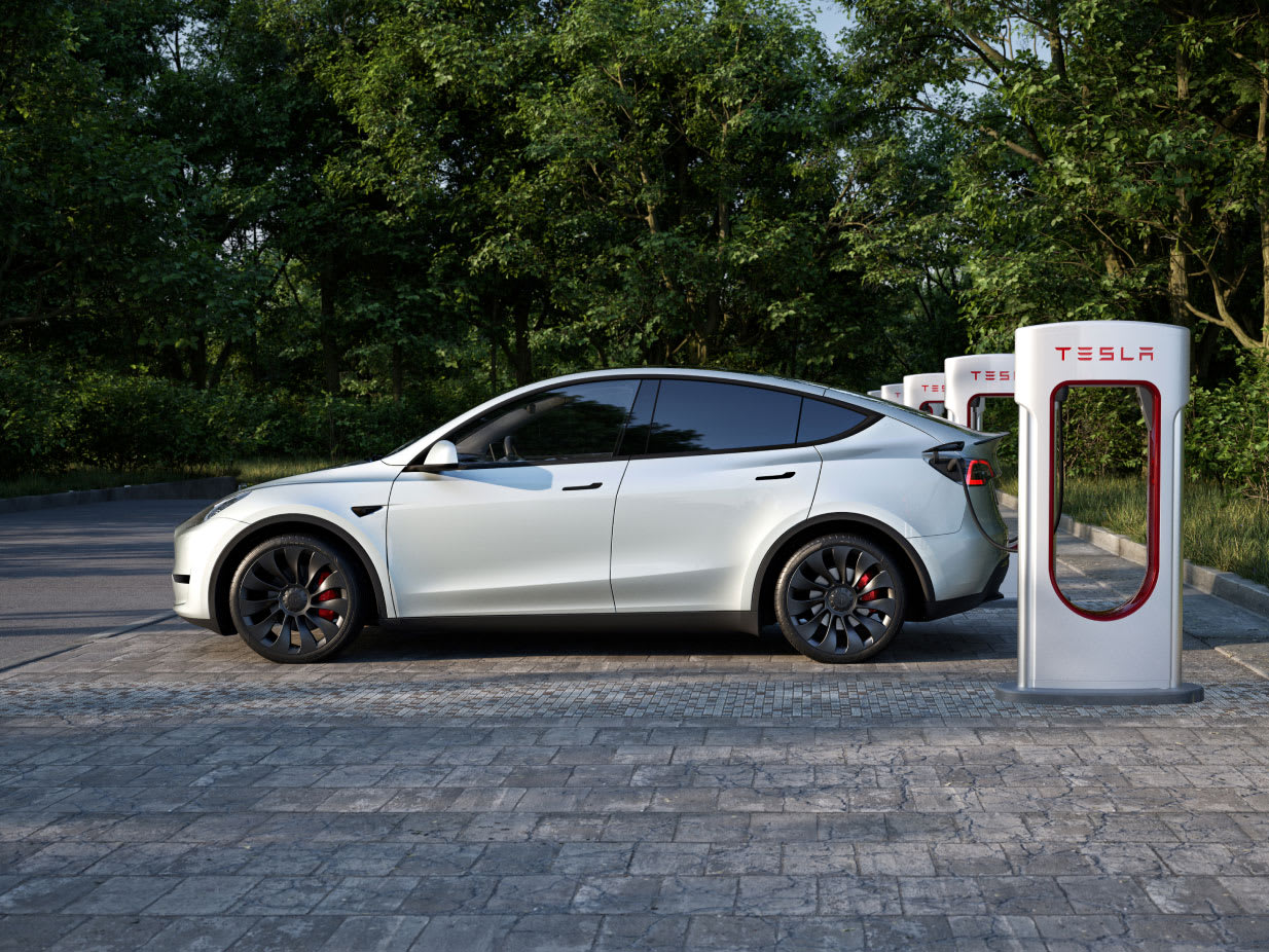 Model Y charge on road trips