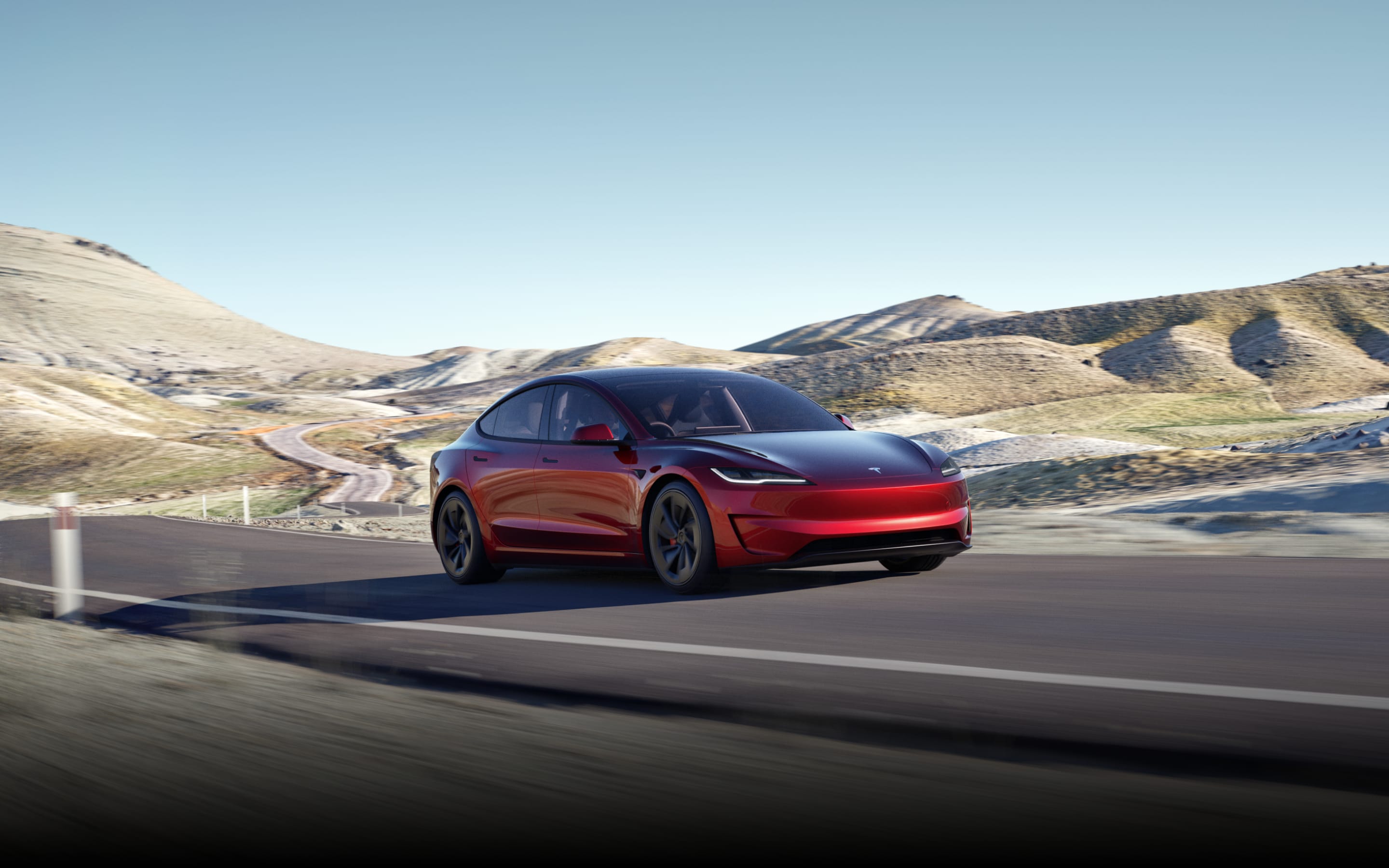 紅色 Model 3 Performance