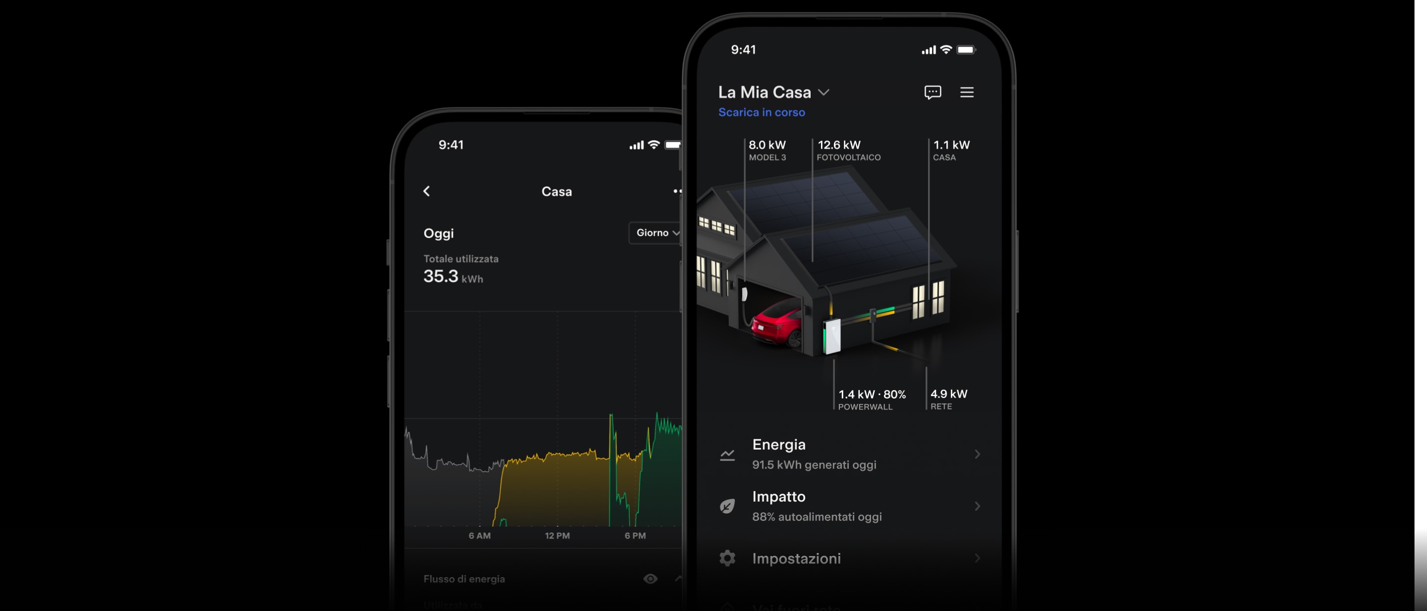 App Tesla per i prodotti energetici