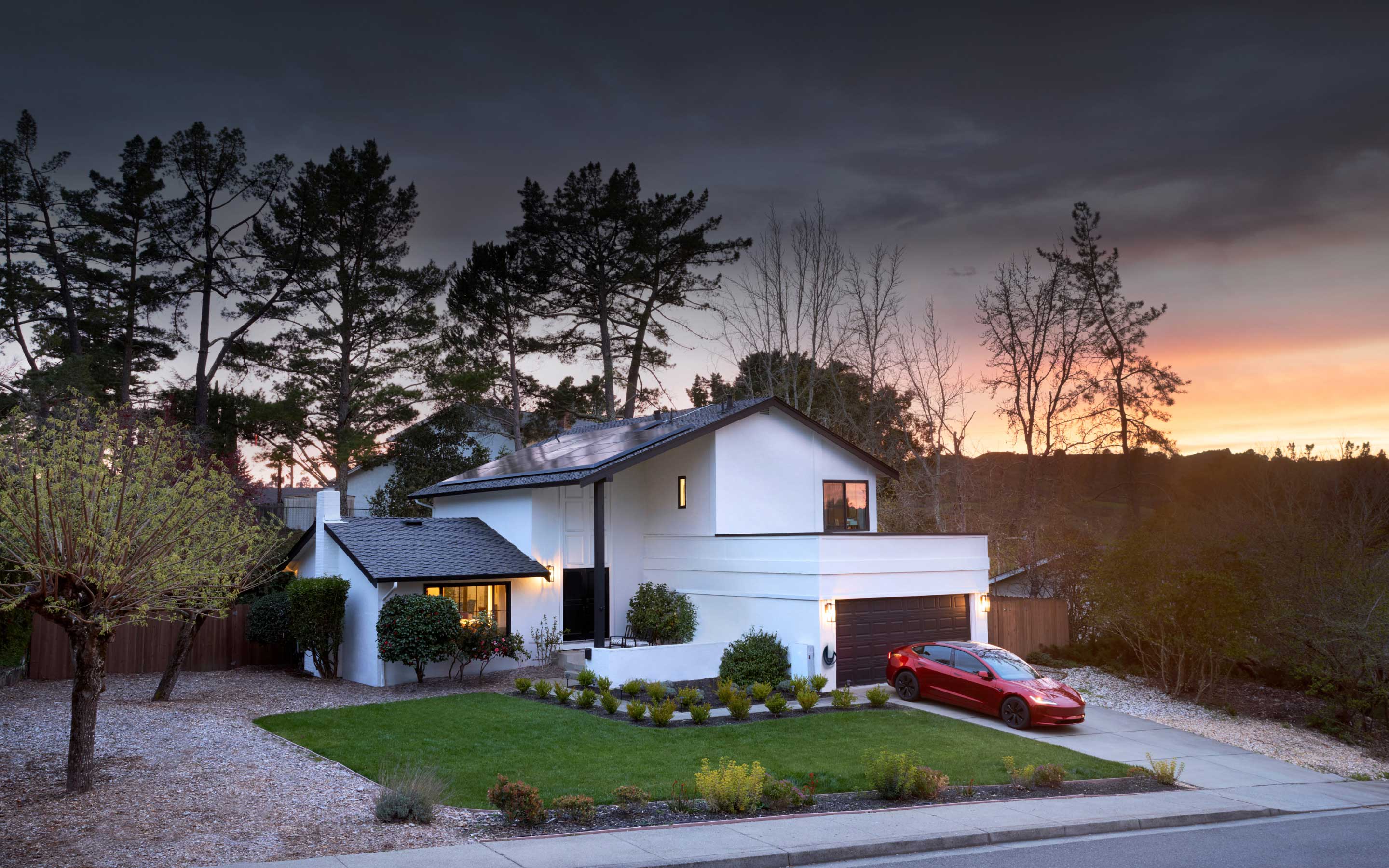 Home with Tesla energy products