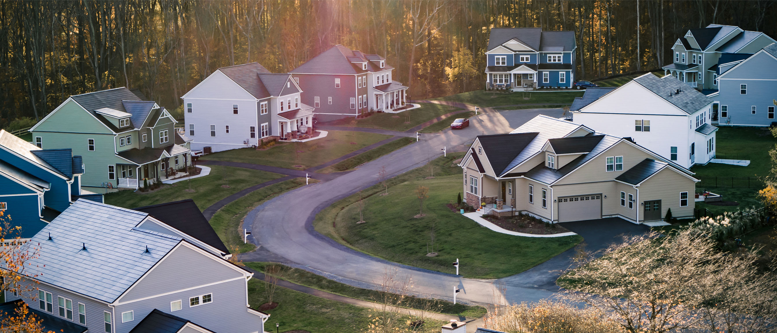 Homes in community sharing energy 