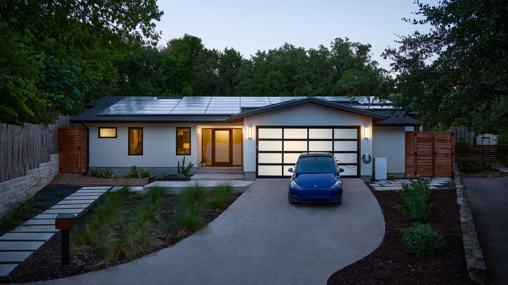 Home utilizing Tesla Energy products