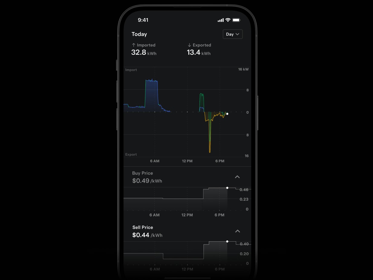 Tesla app showing earnings