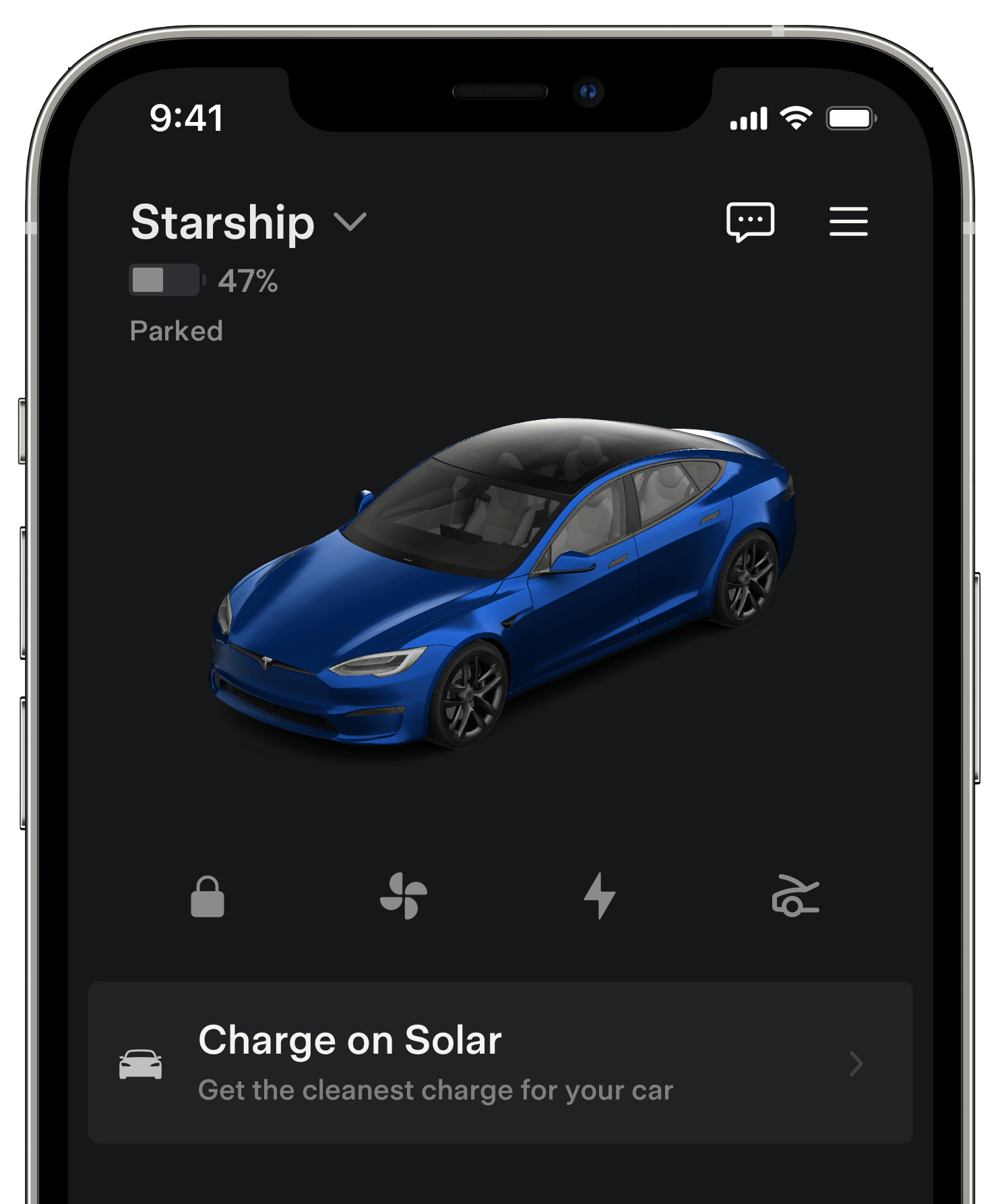 Charge on Solar Tesla Support