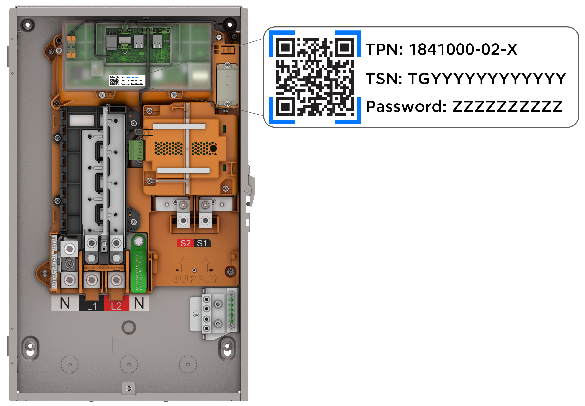 QR code inside Powershare Gateway