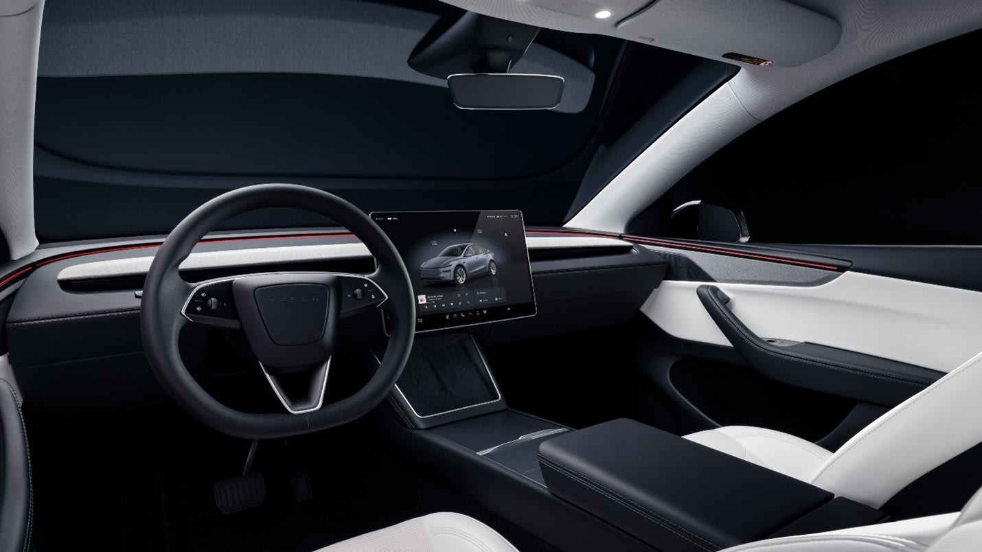 Interior view of New Model Y