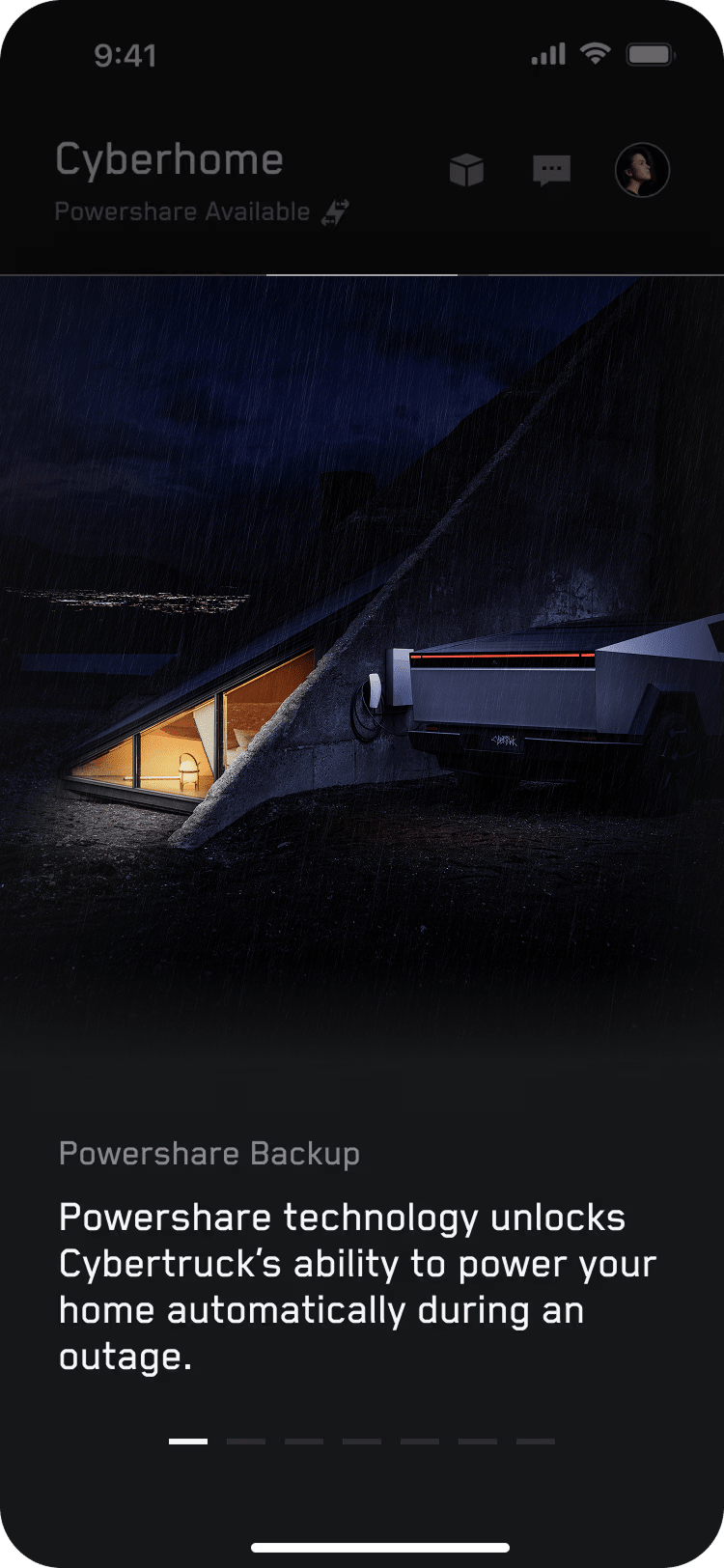 Powershare Backup app screen