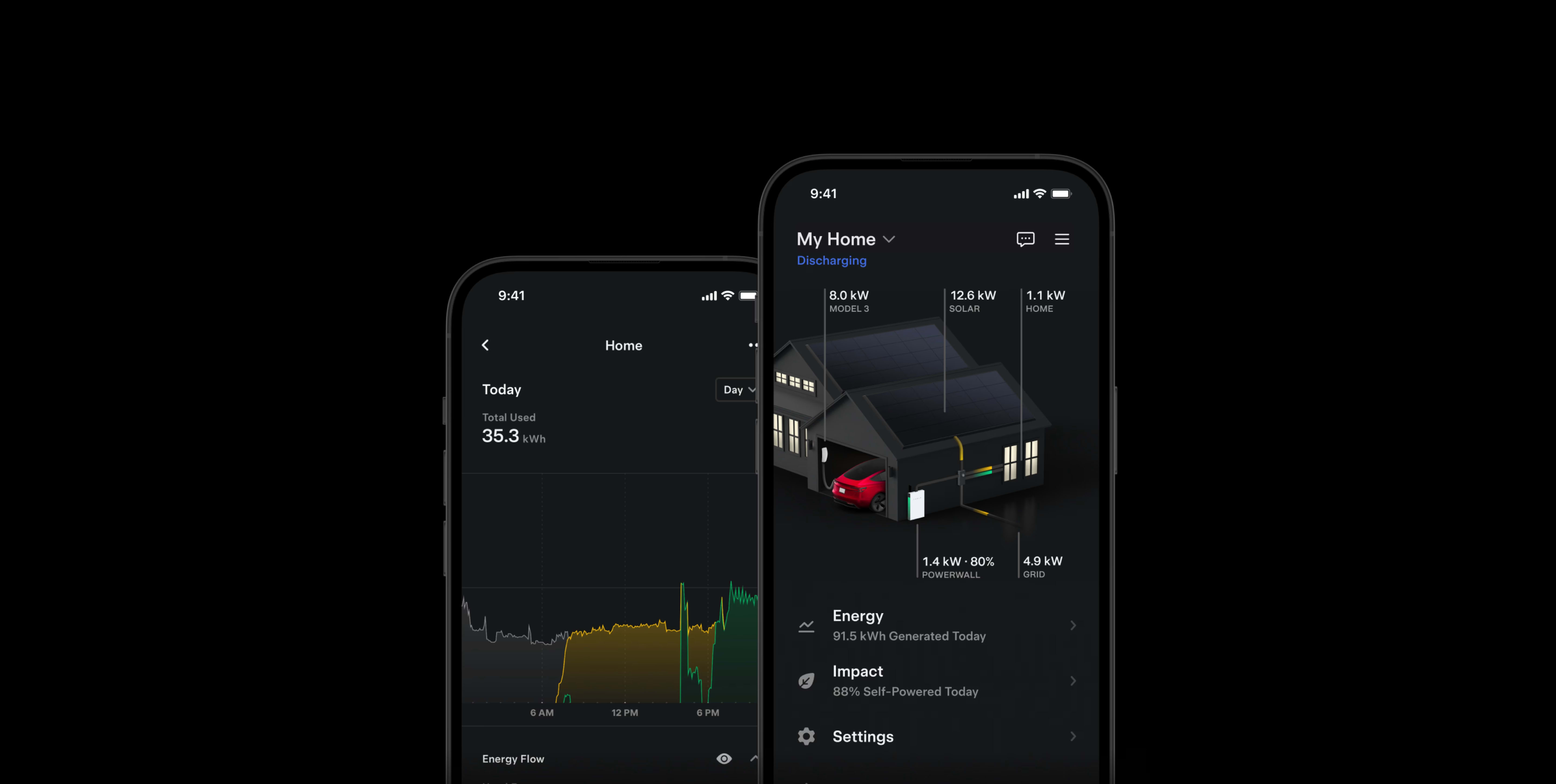 Powerwall mobile app images