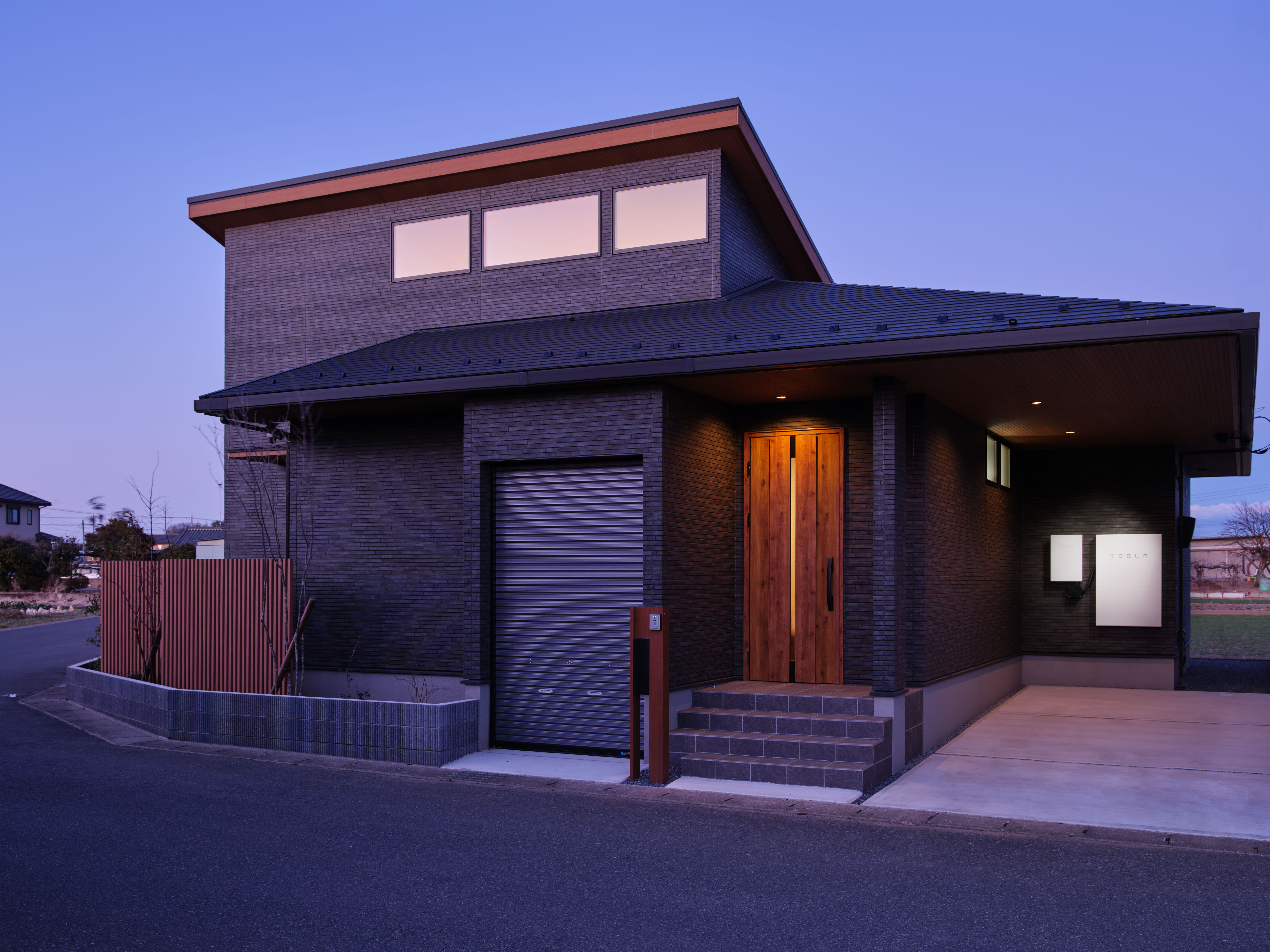 Home in Tochigi, Japan at sunset