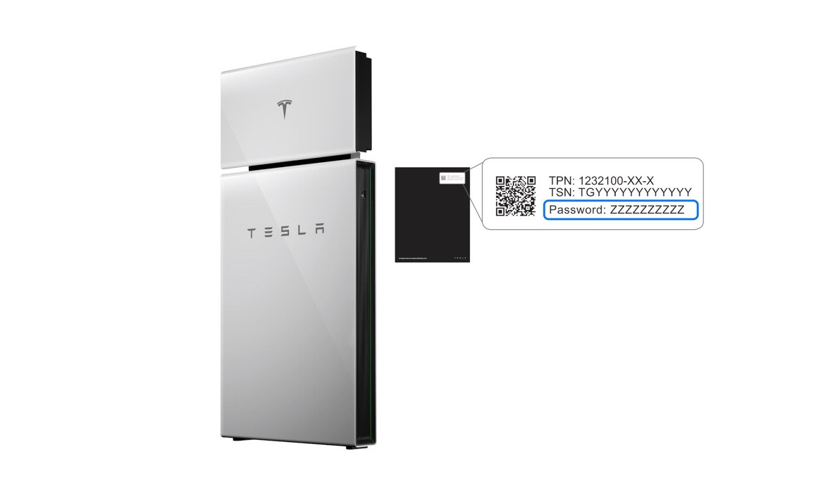 Password diagram for Powerwall+