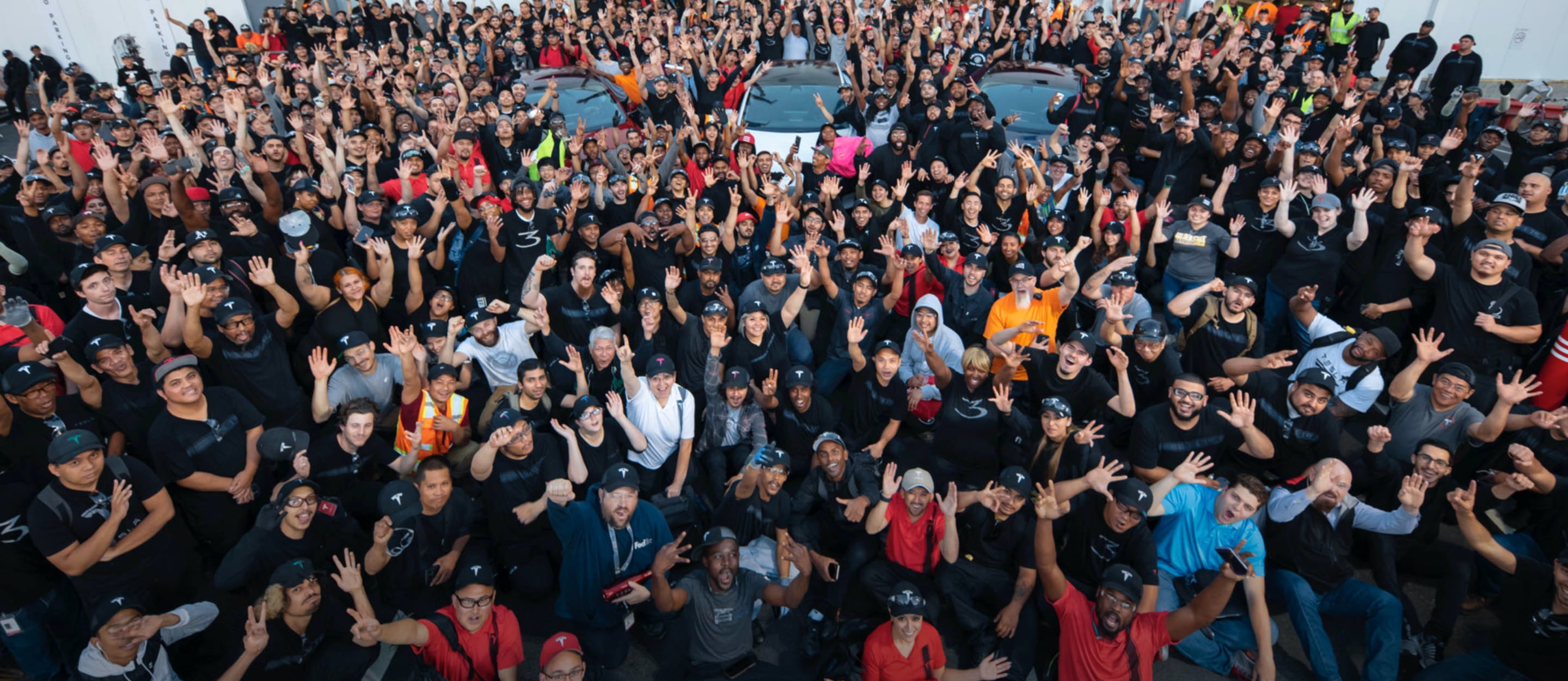 Group of Tesla employees.