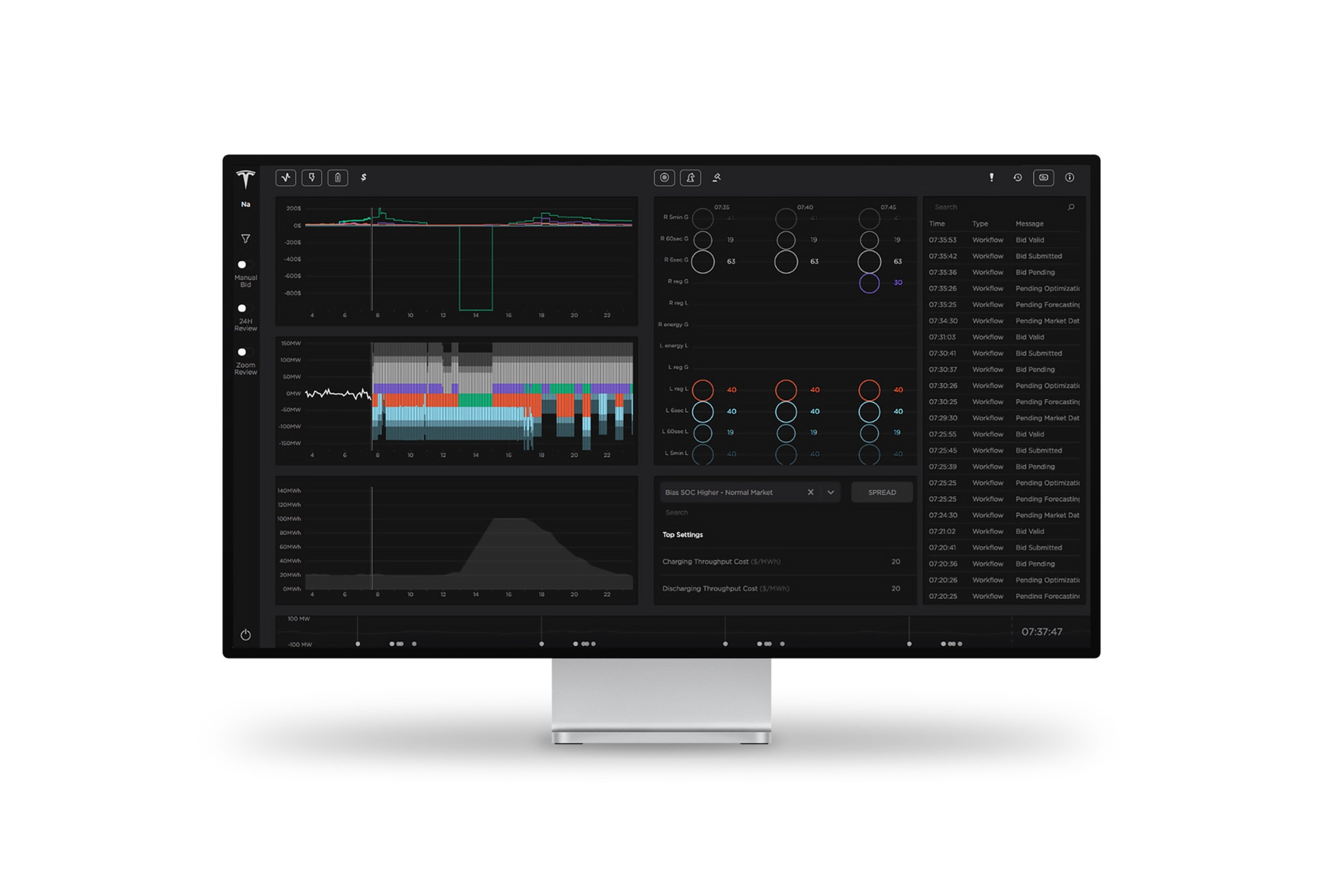 Autobidder User Interface on Screen