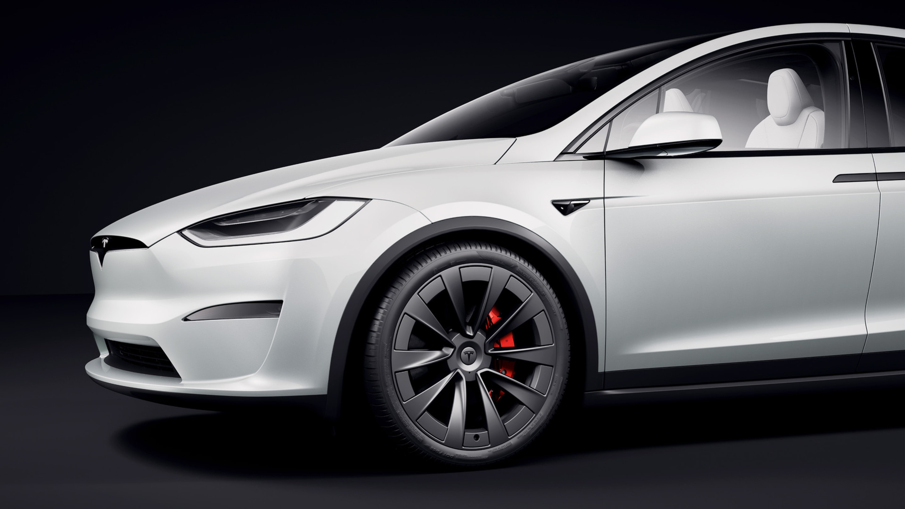 White Model X front-left view