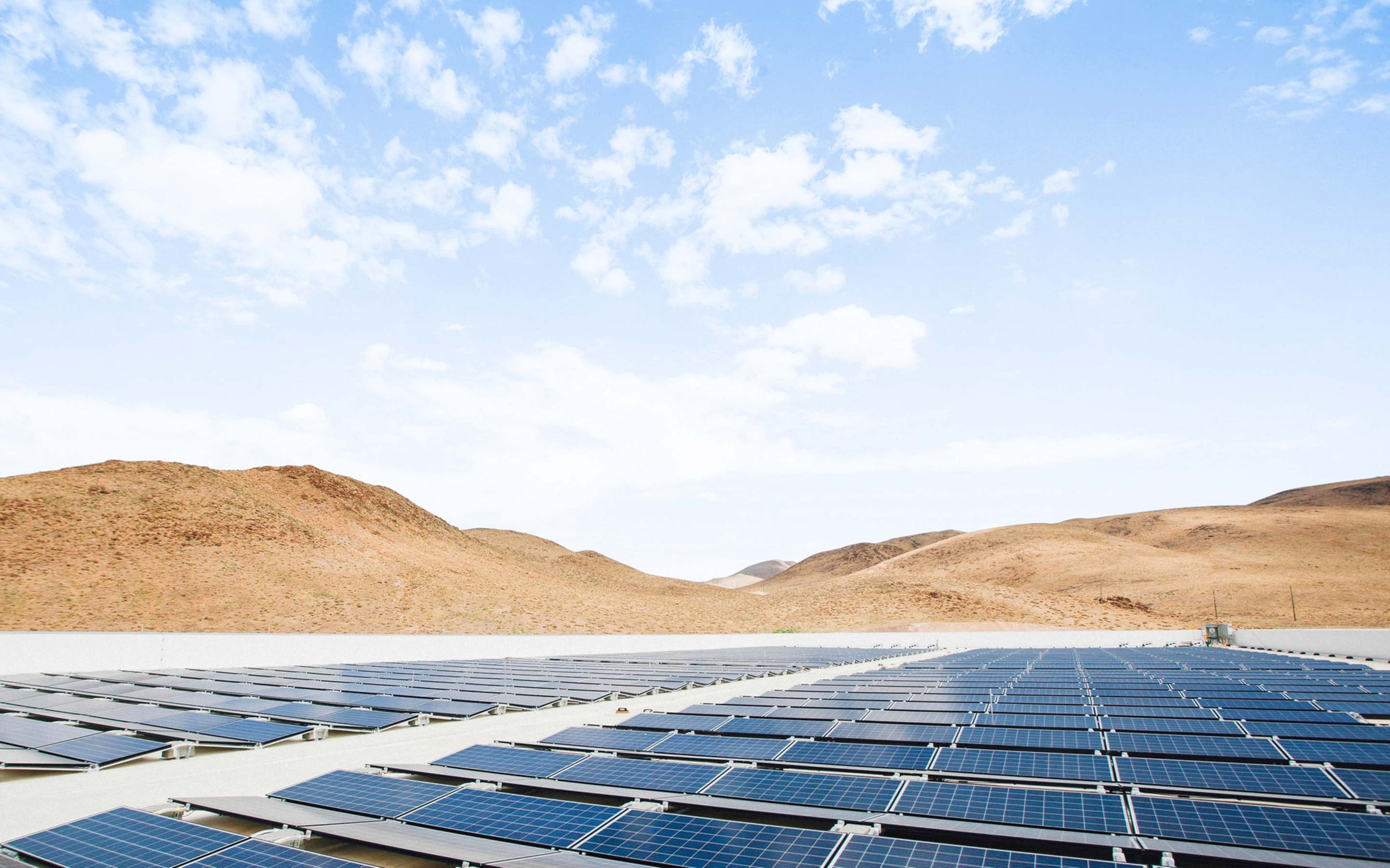 Rooftop Solar Panels at Tesla Gigafactory Nevada