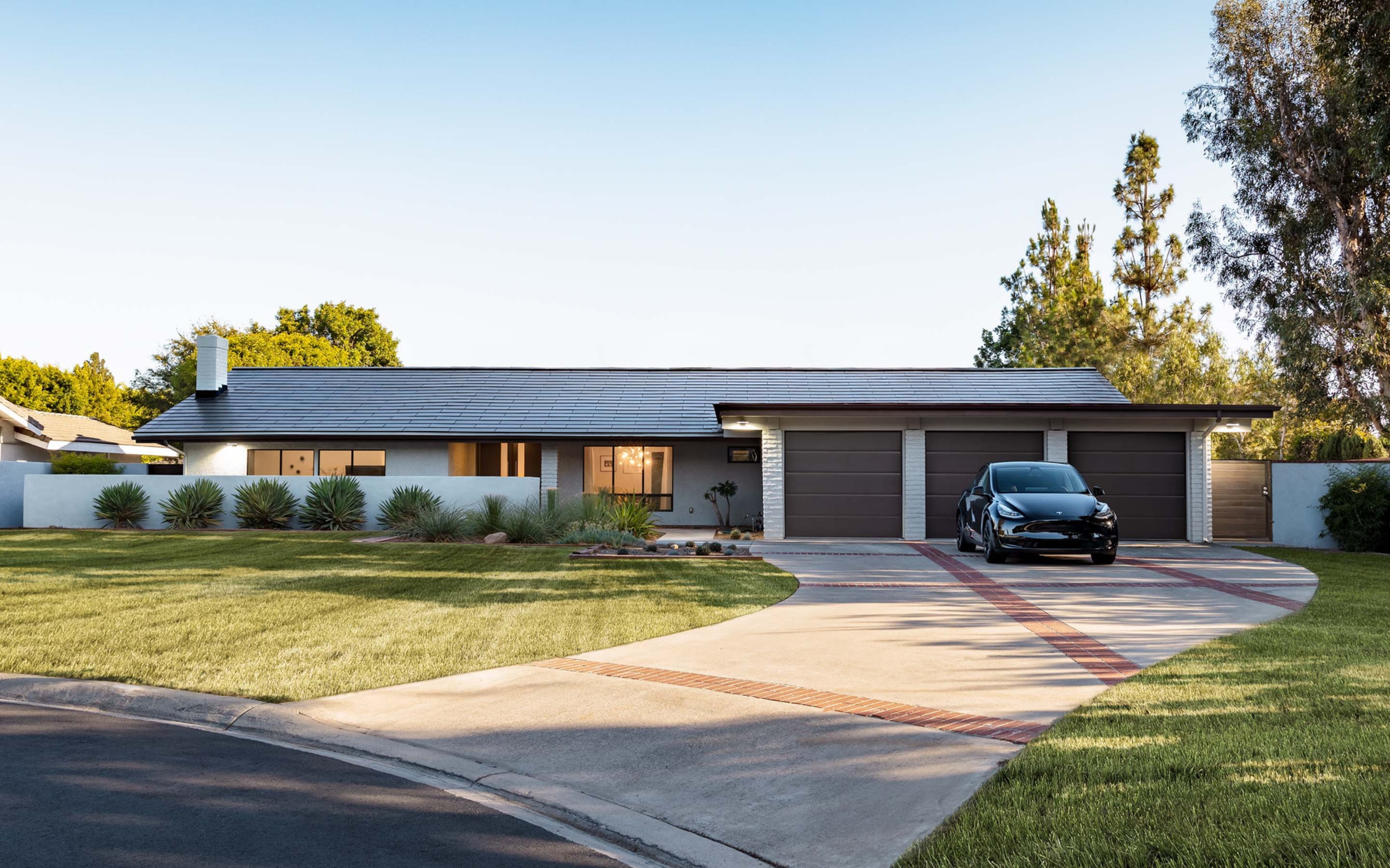 Home with Tesla Solar Roof installed