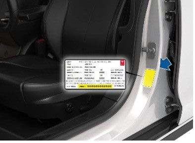 Door jamb driver's side