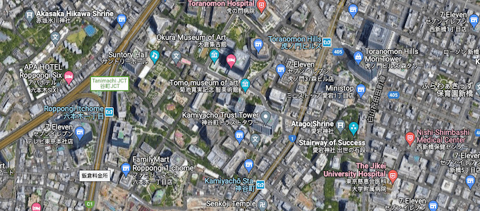 Googleov satelitski prikaz sjedišta tvrtke Tesla u Japanu