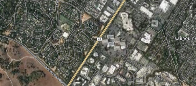 Google satellite view of Tesla Engineering Headquarters