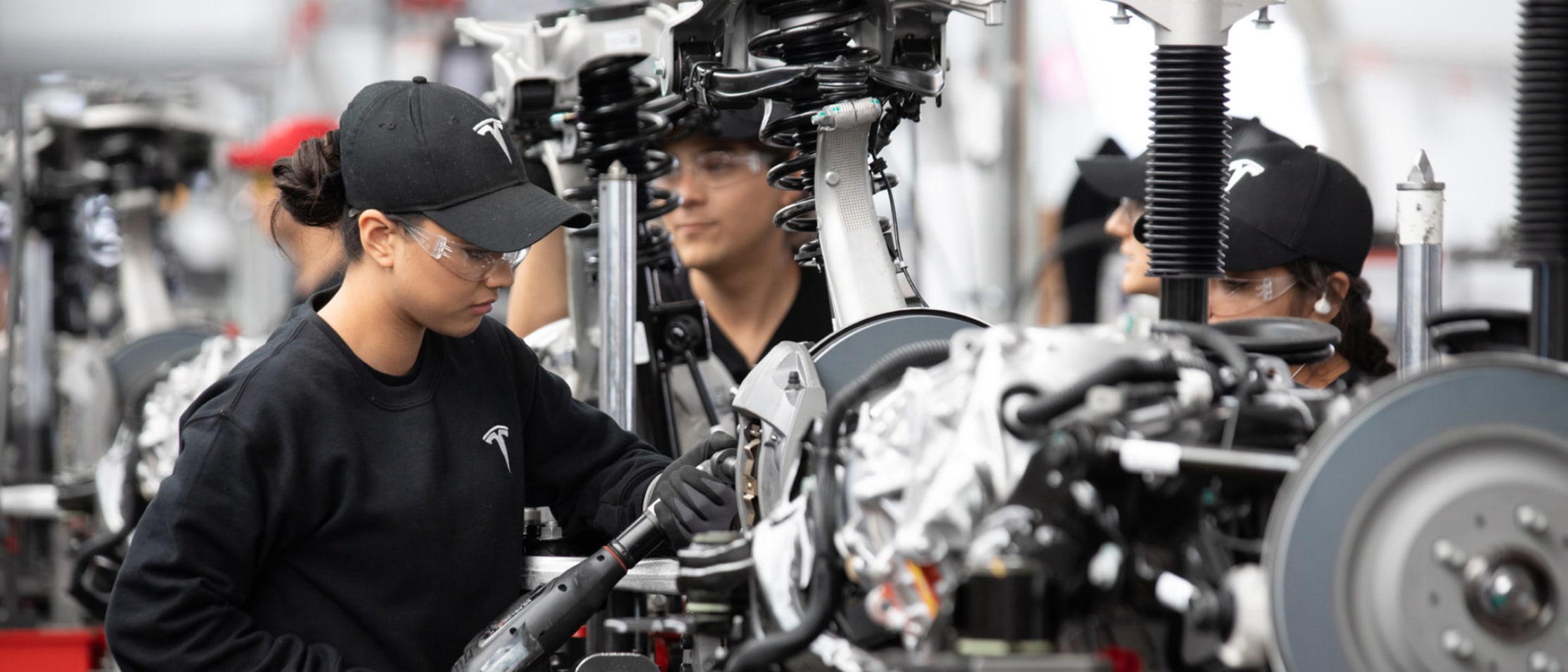 Engineers at Tesla's Fremont factory